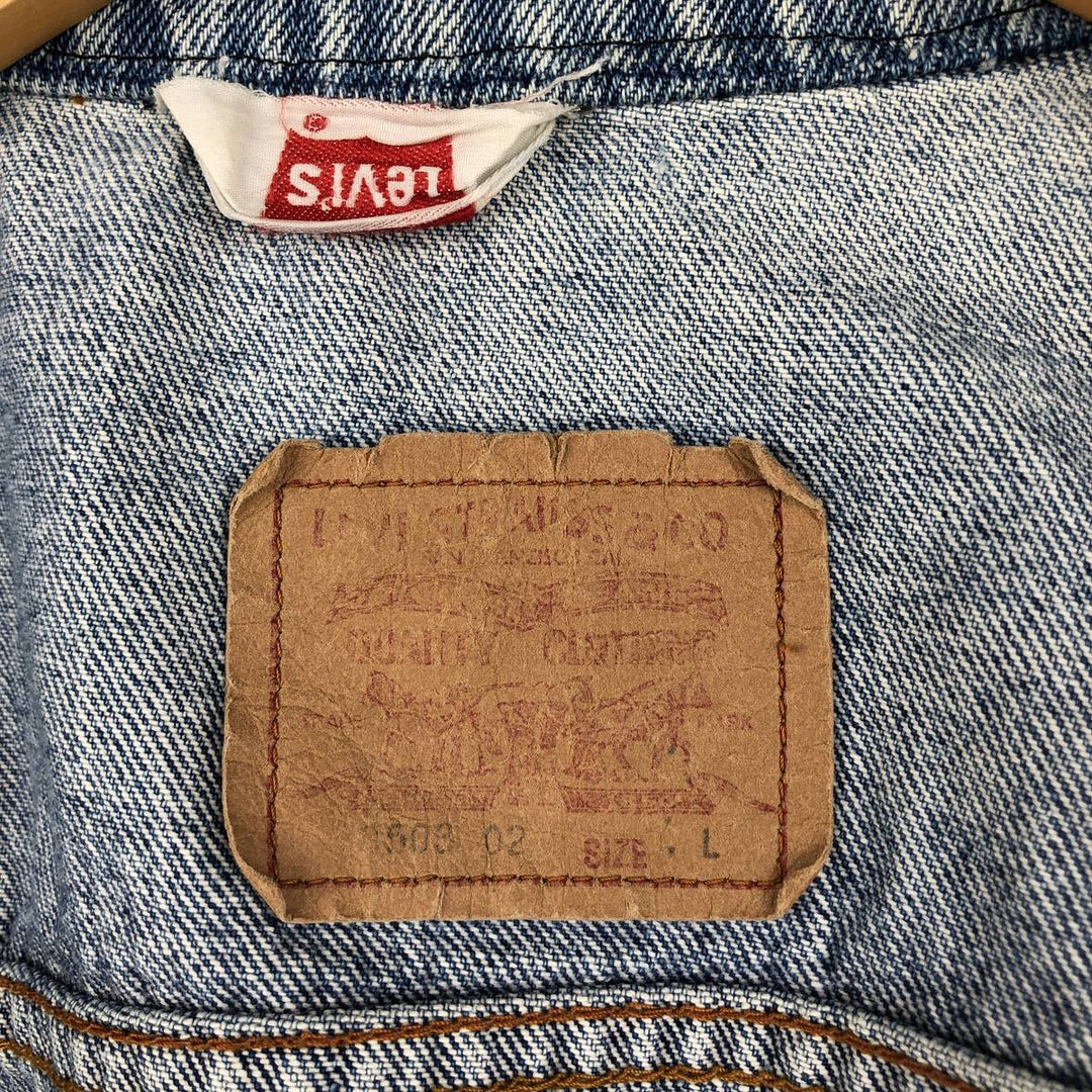 Levi's 70506-0214 Denim Jacket (Men's Size L) cotton blue type Vintage Second Hand