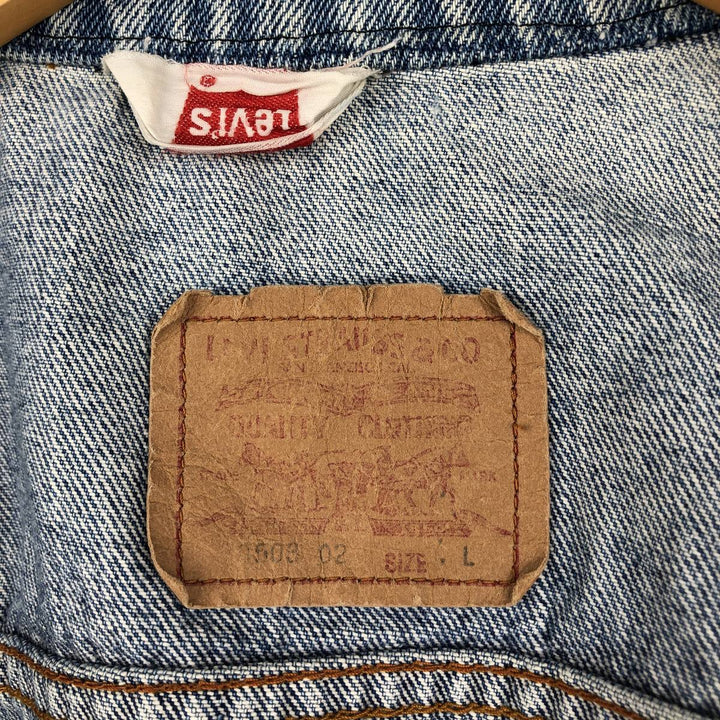 Levi's 70506-0214 Denim Jacket (Men's Size L) cotton blue type Vintage Second Hand