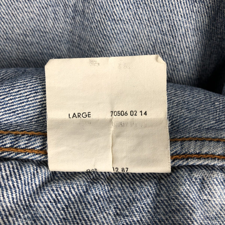 Levi's 70506-0214 Denim Jacket (Men's Size L) cotton blue type Vintage Second Hand