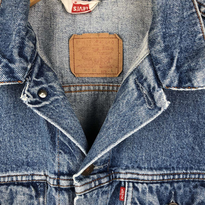 Levi's 70506-0214 Denim Jacket (Men's Size L) cotton blue type Vintage Second Hand