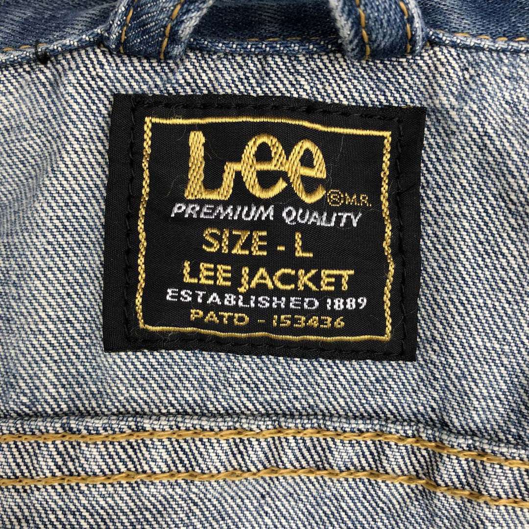 Lee PATD-153436 Denim Jacket (Men's Size L equivalent) cotton blue type Vintage Second Hand