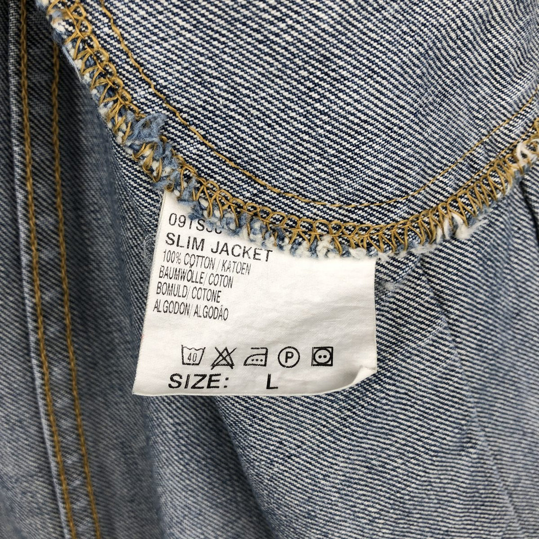 Lee PATD-153436 Denim Jacket (Men's Size L equivalent) cotton blue type Vintage Second Hand