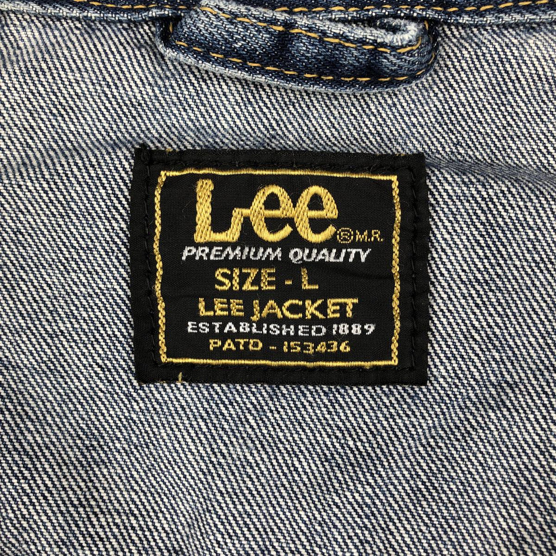 Lee PATD-153436 Denim Jacket (Men's Size L equivalent) cotton blue type Vintage Second Hand