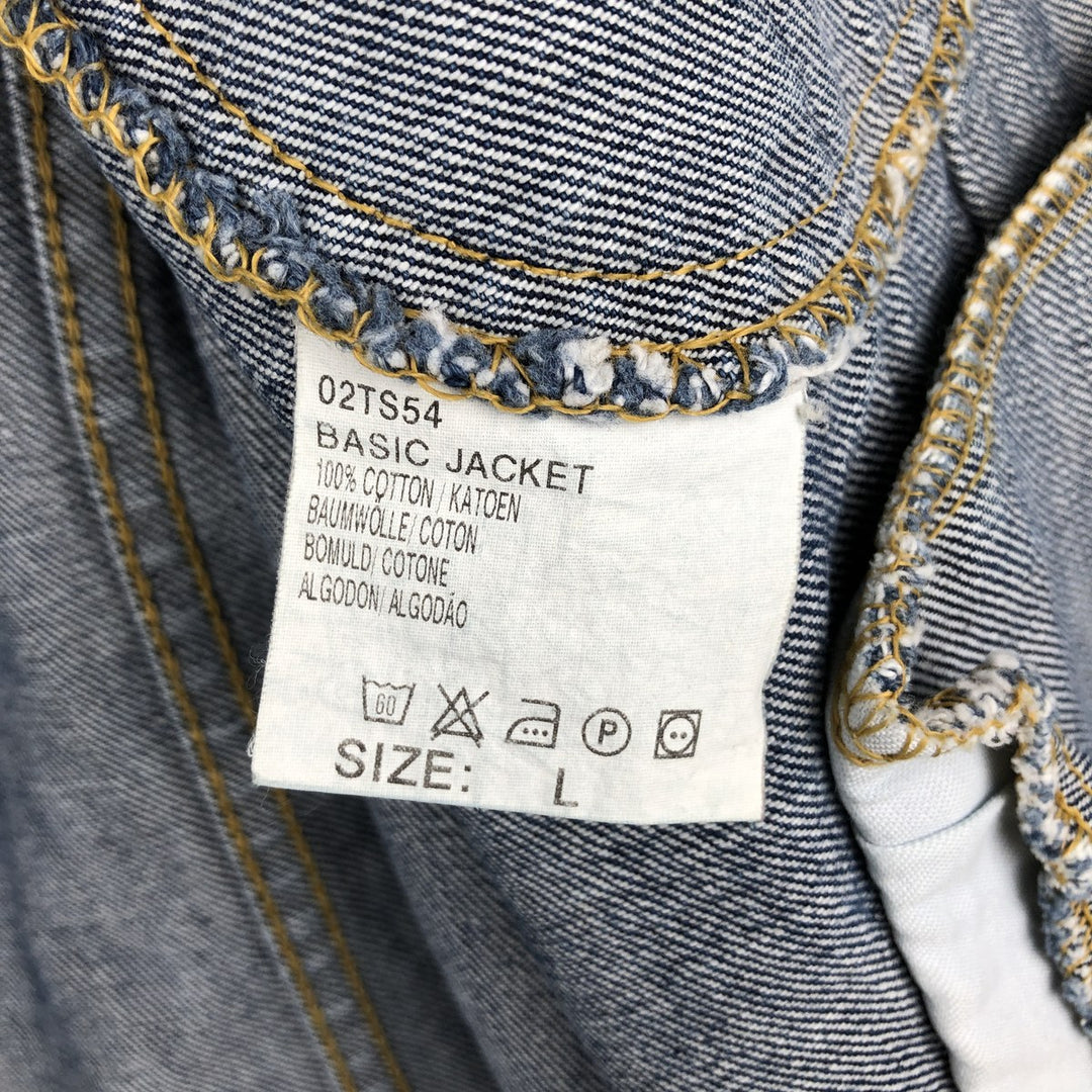 Lee PATD-153436 Denim Jacket (Men's Size L equivalent) cotton blue type Vintage Second Hand