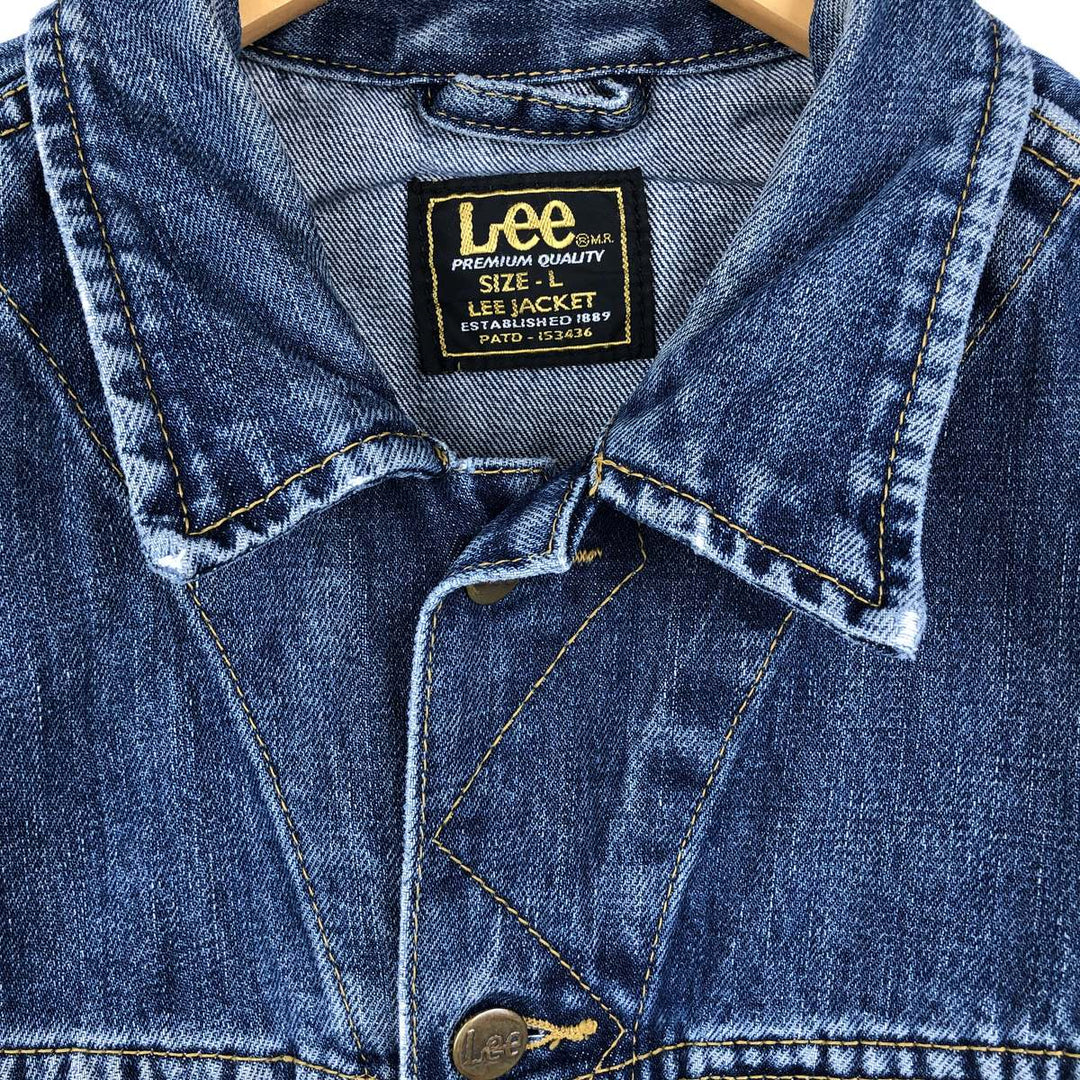 Lee PATD-153436 Denim Jacket (Men's Size L equivalent) cotton blue type Vintage Second Hand