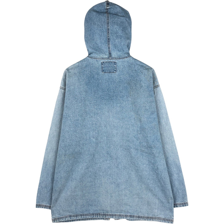 Wrangler Authentic Western Denim Hoodie, Men's Size XL (approx.) cotton blue type Vintage Second Hand
