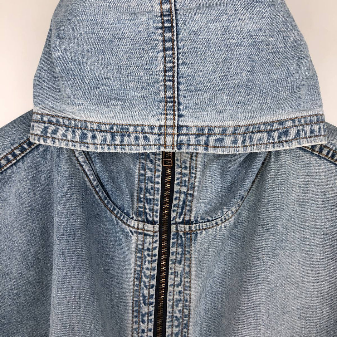 Wrangler Authentic Western Denim Hoodie, Men's Size XL (approx.) cotton blue type Vintage Second Hand