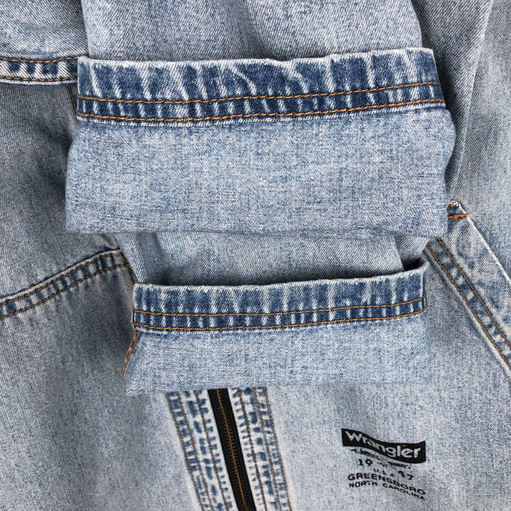 Wrangler Authentic Western Denim Hoodie, Men's Size XL (approx.) cotton blue type Vintage Second Hand
