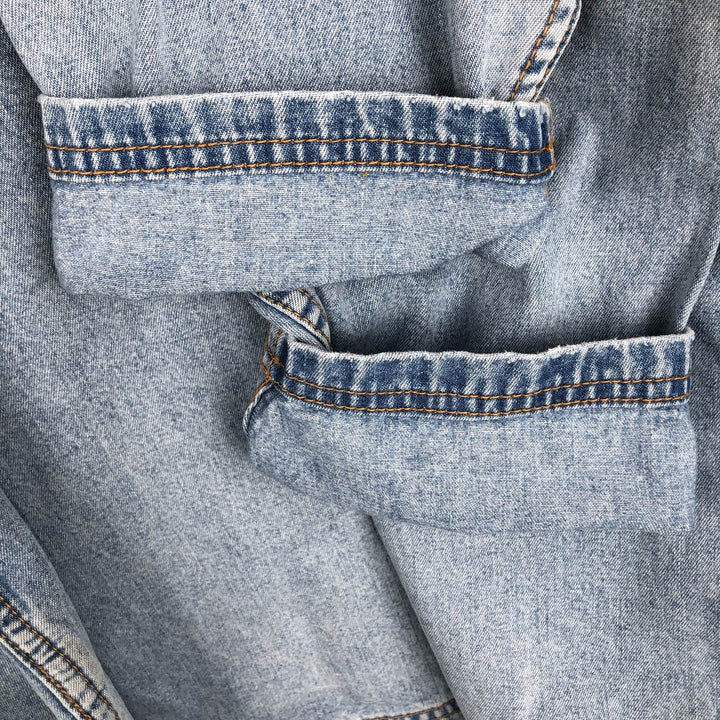 Wrangler Authentic Western Denim Hoodie, Men's Size XL (approx.) cotton blue type Vintage Second Hand