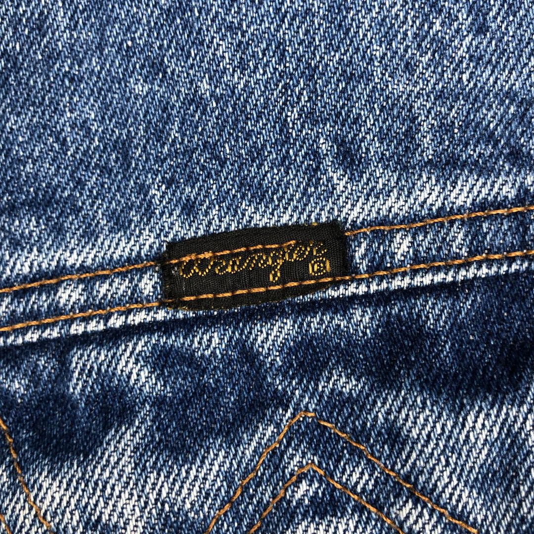 1990'S Wrangler Denim Jacket, Italian Made, Men's Size L (Equivalent), Vintage cotton blue type Vintage Second Hand
