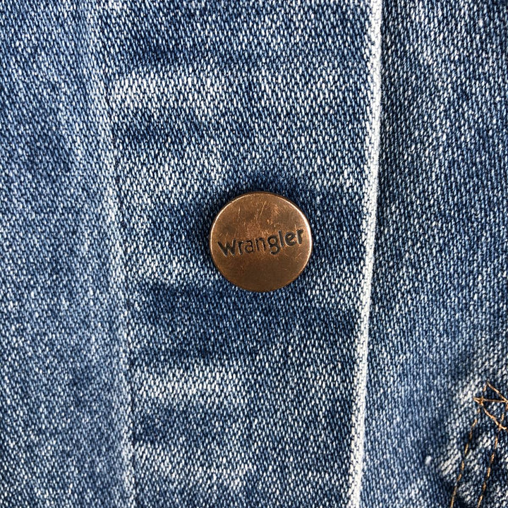 1980'S Wrangler denim jacket, men's size L (approx.), vintage. cotton blue type Vintage Second Hand