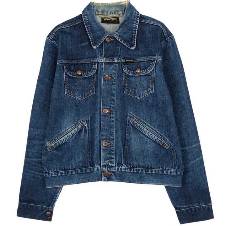1980'S Wrangler denim jacket, men's size L (approx.), vintage. cotton blue type Vintage Second Hand