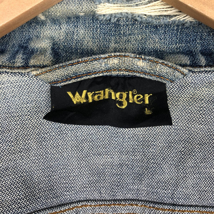 1980'S Wrangler denim jacket, men's size L (approx.), vintage. cotton blue type Vintage Second Hand