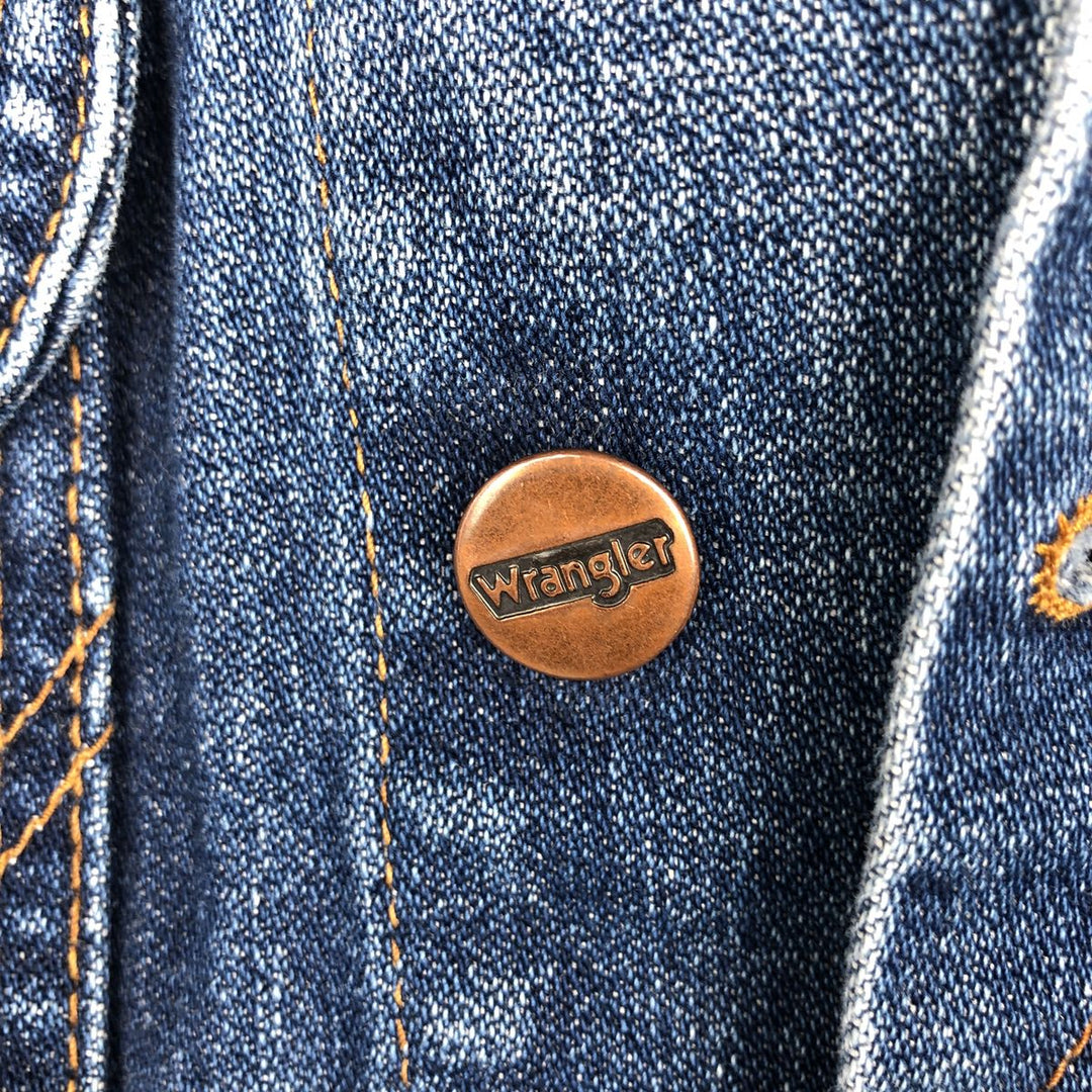 1980'S Wrangler denim jacket, men's size L (approx.), vintage. cotton blue type Vintage Second Hand