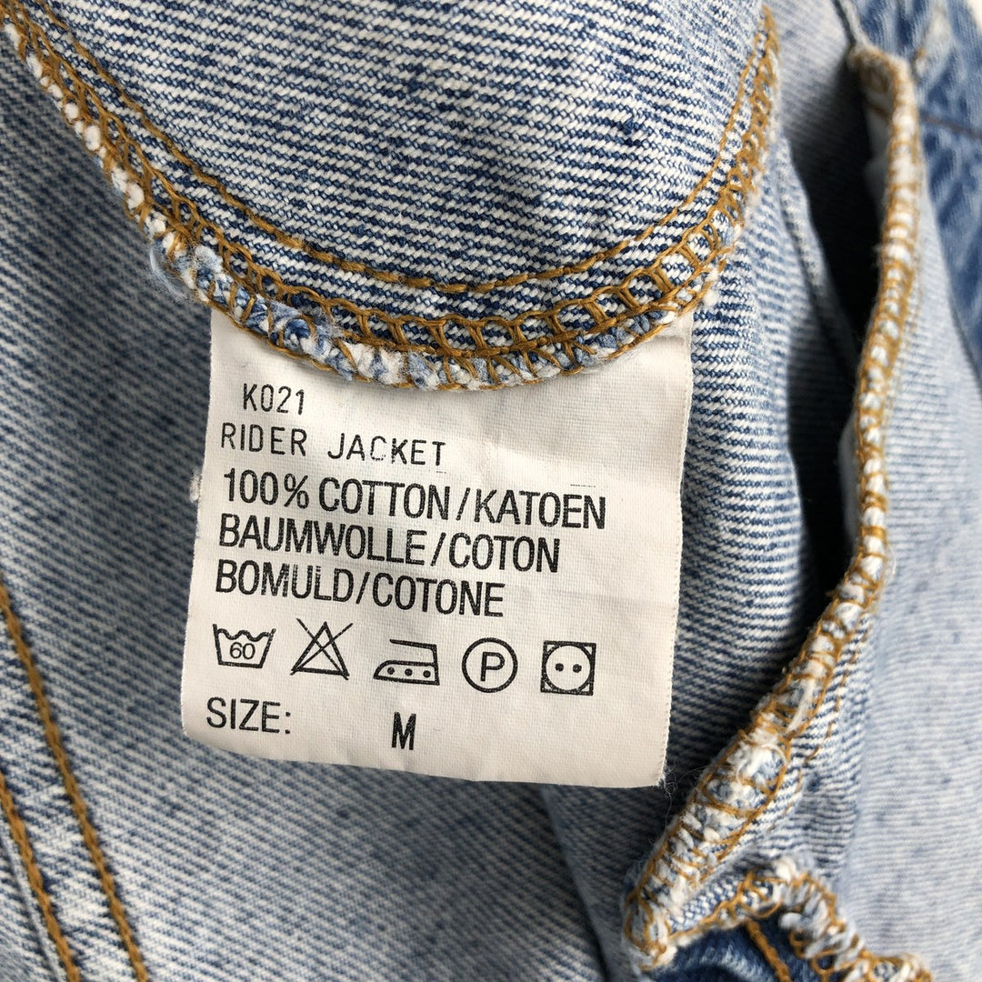 Lee RIDERS denim jacket (men's size M) cotton blue type Vintage Second Hand