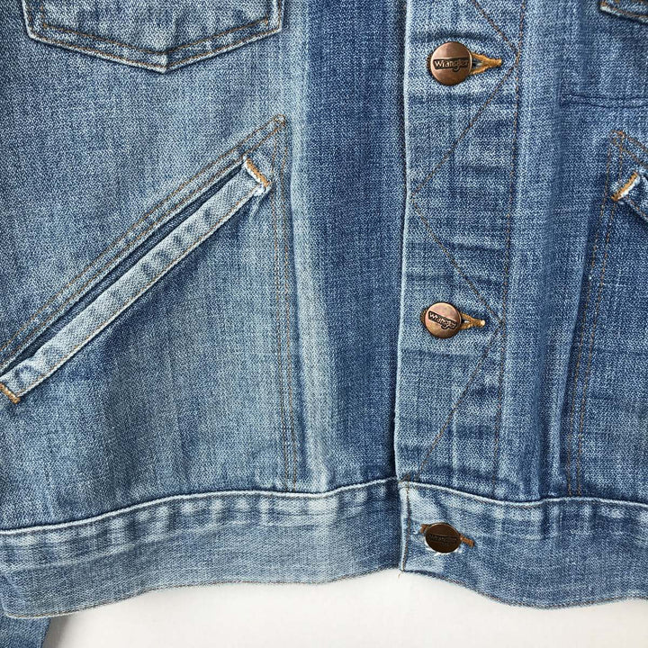Vintage 70s-80'S Wrangler denim jacket, denim jacket, men's size S cotton blue type Vintage Second Hand