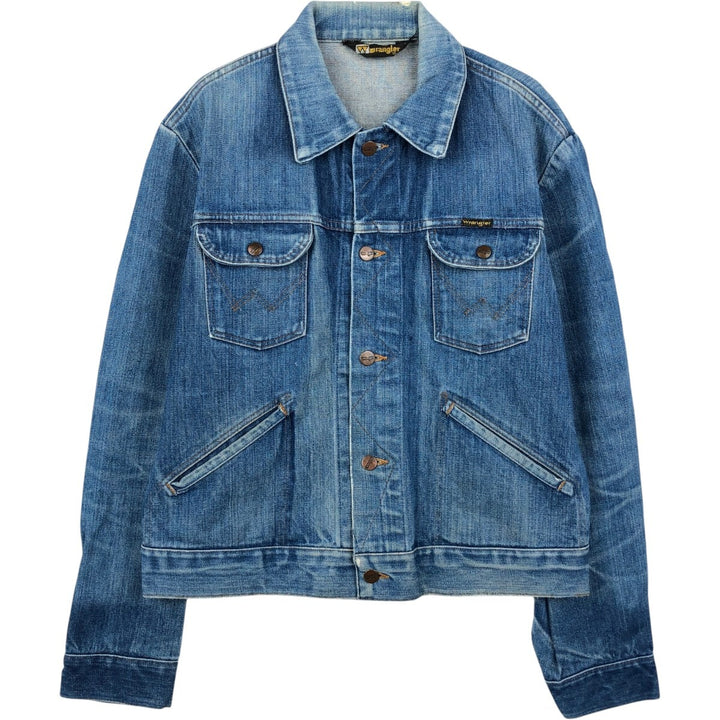 Vintage 70s-80'S Wrangler denim jacket, size M, men's cotton blue type Vintage Second Hand