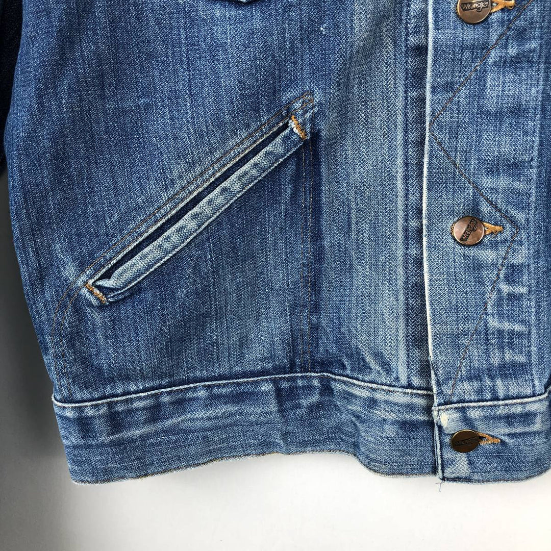 Vintage 70s-80'S Wrangler denim jacket, size M, men's cotton blue type Vintage Second Hand