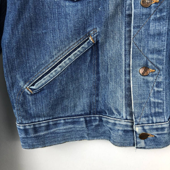 Vintage 70s-80'S Wrangler denim jacket, size M, men's cotton blue type Vintage Second Hand