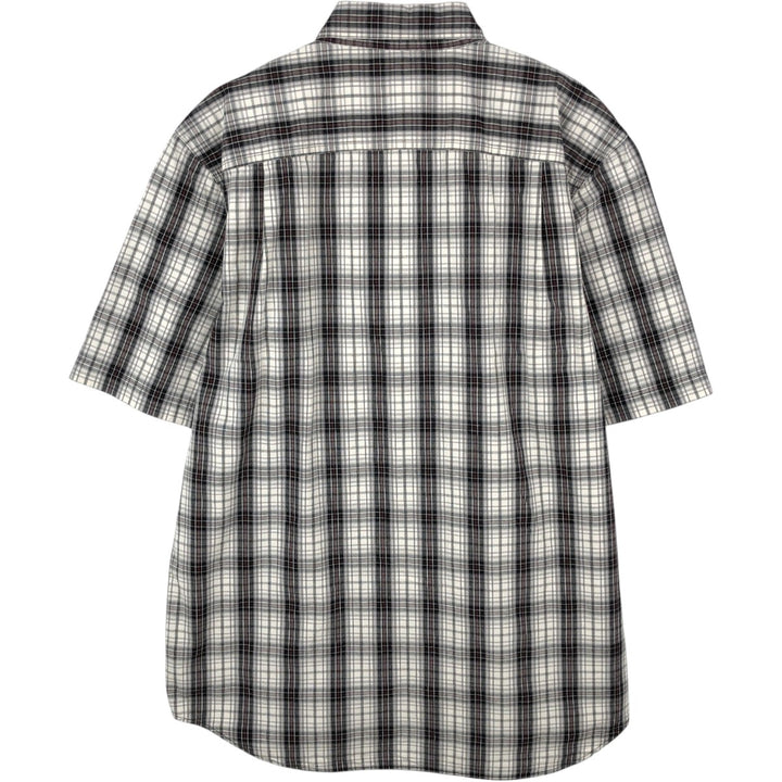 Carhartt RELAXED FIT Check Pattern Button-down Short Sleeve Work Shirt, Men's L size cotton white type Vintage Second Hand
