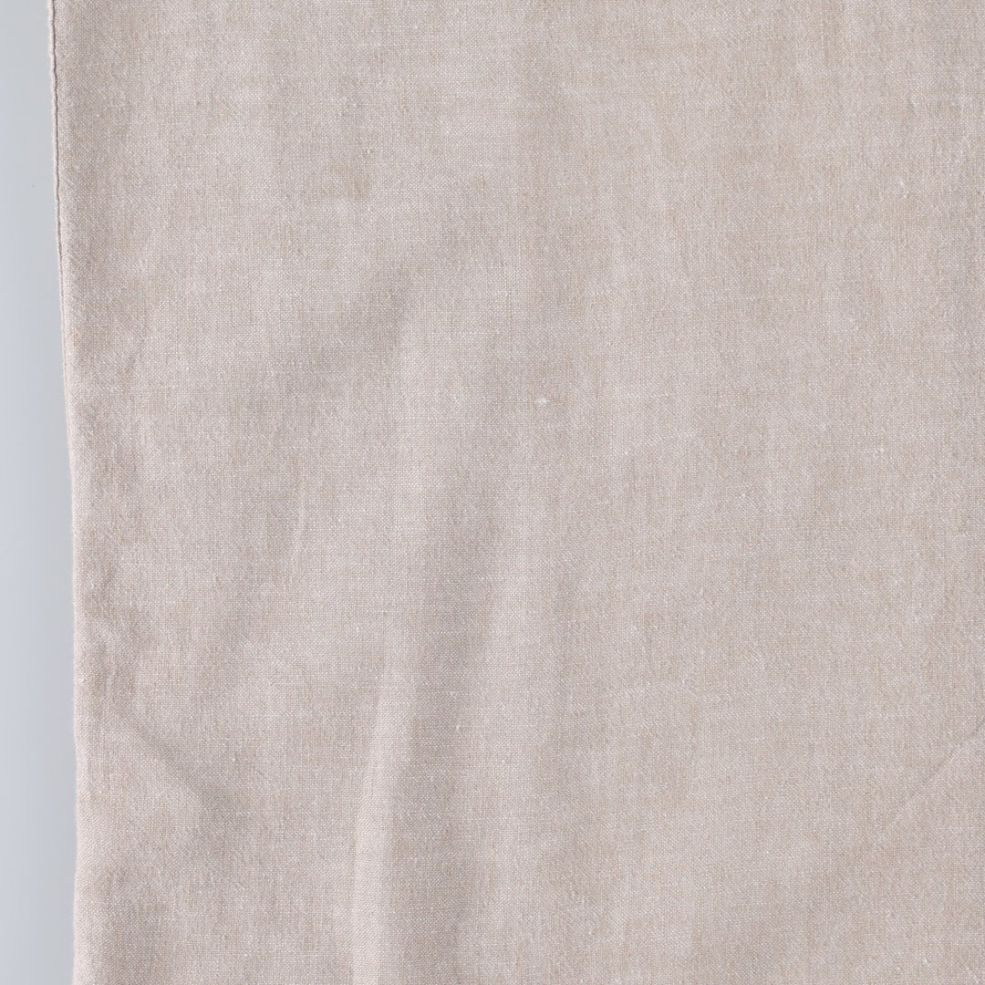 HAGGAR Washable Linen Short-Sleeve Open-Collar Rayon x Linen Box Shirt (Men's Size L) linen Beige type Vintage Second Hand