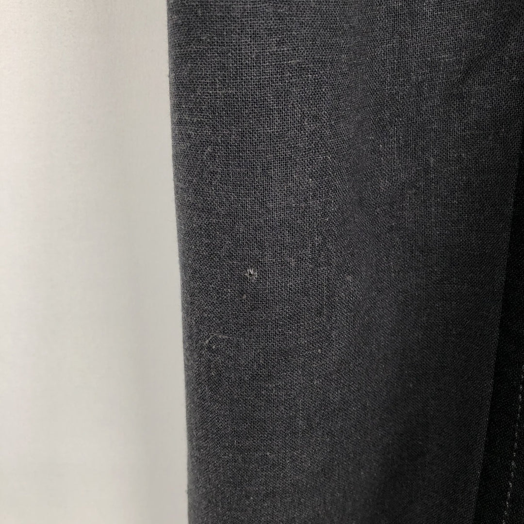 ME SPORT COLLECTION WASHABLE LINEN Short-Sleeve Open Collar Rayon x Linen Shirt, Boxy Shirt, Men's XL Equivalent linen Charcoal Vintage Second Hand