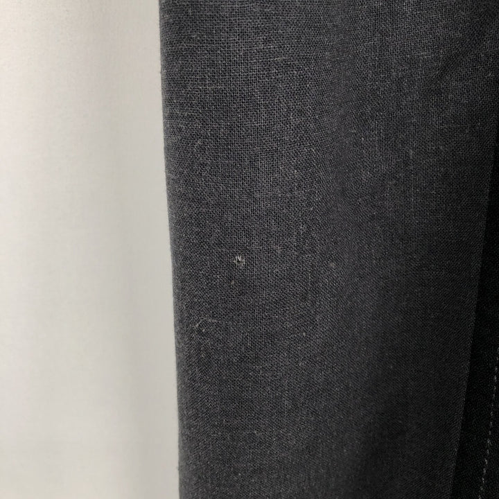ME SPORT COLLECTION WASHABLE LINEN Short-Sleeve Open Collar Rayon x Linen Shirt, Boxy Shirt, Men's XL Equivalent linen Charcoal Vintage Second Hand