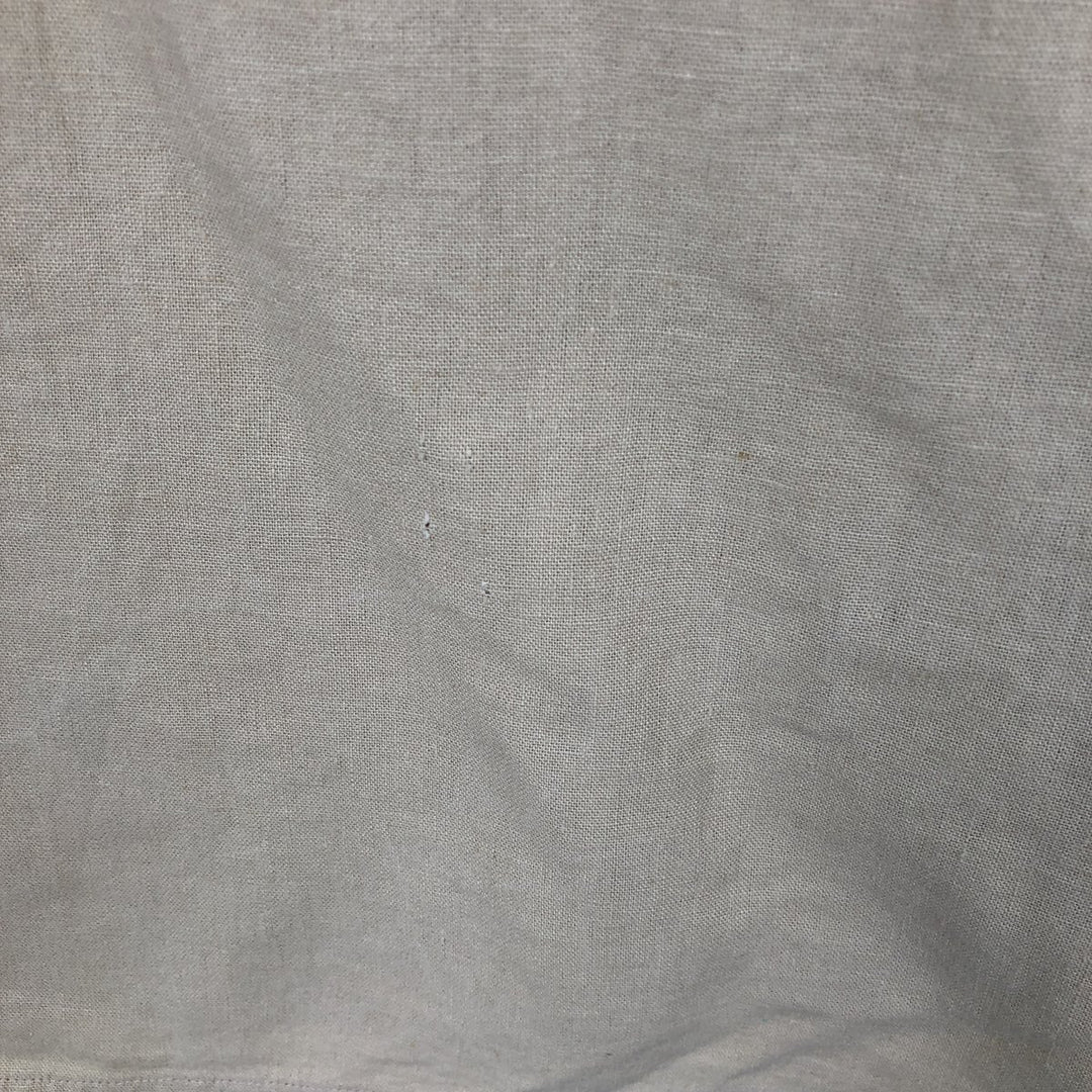 TRUST Short-Sleeve Open-Collar Rayon x Linen Shirt, Boxy Fit, Men's Size L (approx.) linen Beige type Vintage Second Hand