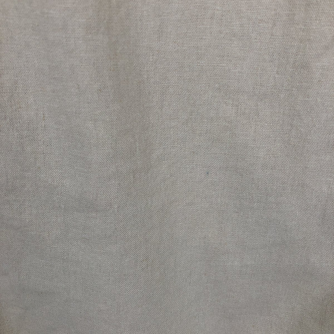 TRUST Short-Sleeve Open-Collar Rayon x Linen Shirt, Boxy Fit, Men's Size L (approx.) linen Beige type Vintage Second Hand
