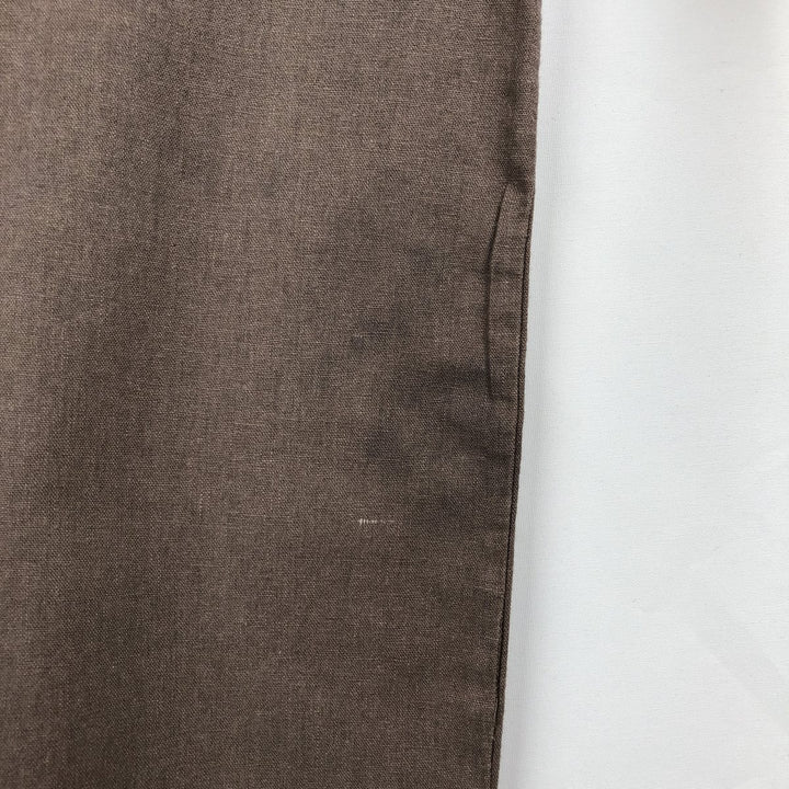 TRUST Short-Sleeve Open-Collar Linen x Rayon Box Shirt, Men's Size L (approx.) linen cheek Vintage Second Hand