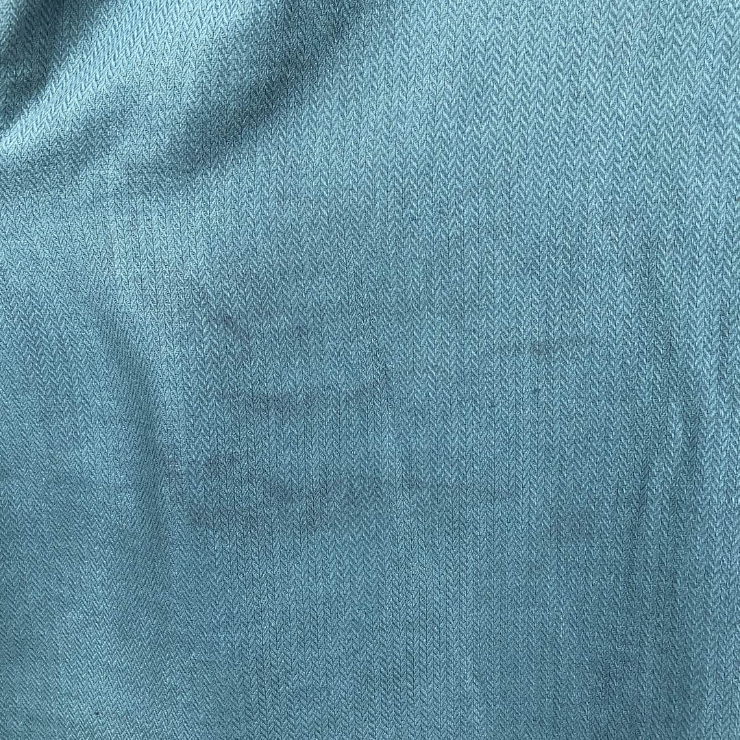 CLUB ROOM Short-Sleeve Open-Collar Linen Shirt, Boxy Fit, Men's Size L linen Emerald green Vintage Second Hand
