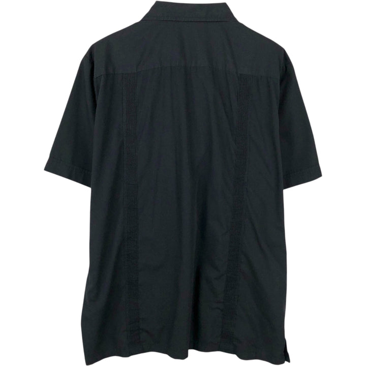 SCORPIO Short-Sleeve Open-Collar Mexican Shirt, Cuban Shirt, Boxy Shirt, Men's Size XL (approx.) polyester black type Vintage Second Hand