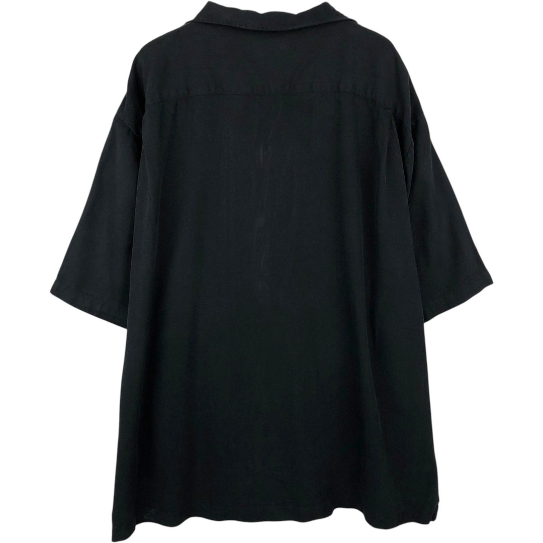 90s-00'S Nat Nast Two-Tone Short-Sleeve Open-Collar Silk Box Shirt - Men's XL (approx.) Vintage silk black type Vintage Second Hand