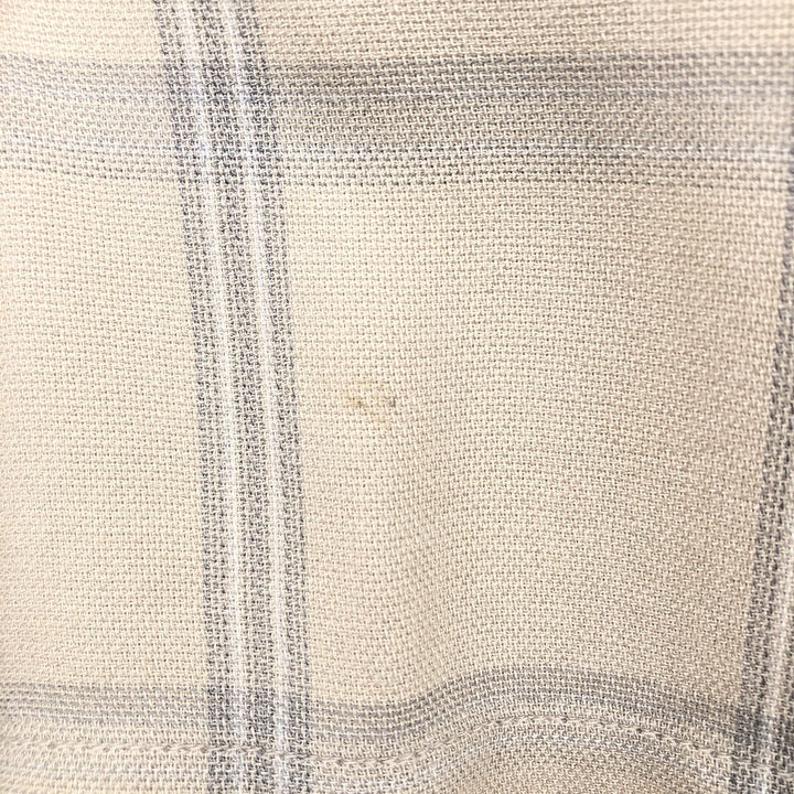 Arrow Check Pattern Short-Sleeve Open Collar Shirt, Boxy Shirt, Men's XL Equivalent Bamboo Beige type Vintage Second Hand