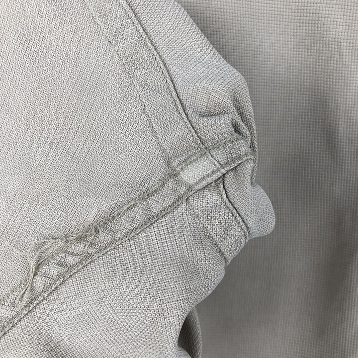 Perry Ellis Short Sleeve Open Collar Silk Shirt Box Shirt Men's XL silk Khaki type beige Vintage Second Hand