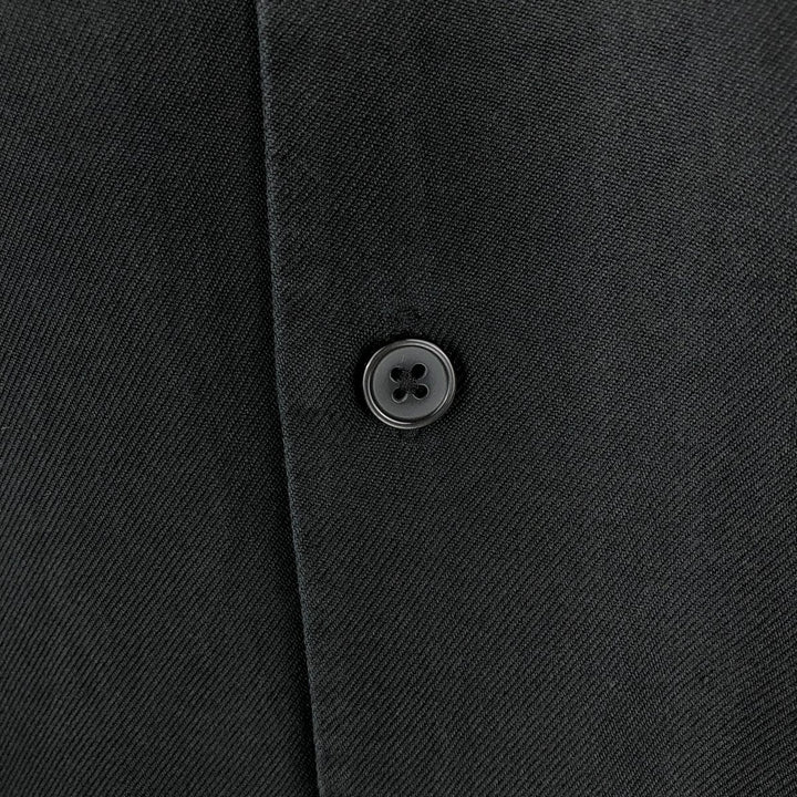 Perry Ellis PERRY ELLIS Short Sleeve Open Collar Silk Shirt Box Shirt Men's M silk black type Vintage Second Hand