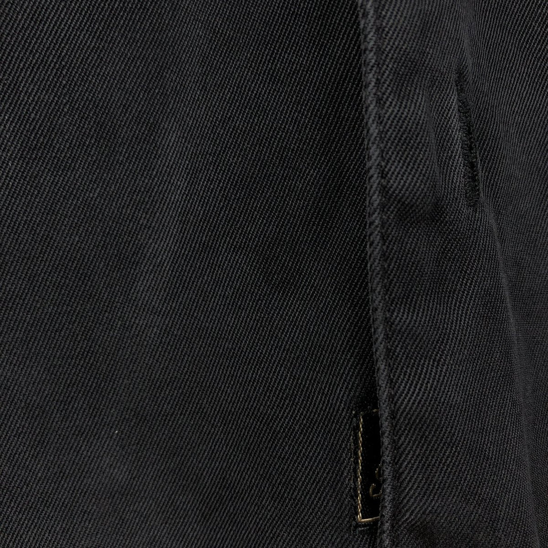 Tommy Bahama short sleeve open collar silk shirt, box shirt, men's XL size silk black type Vintage Second Hand