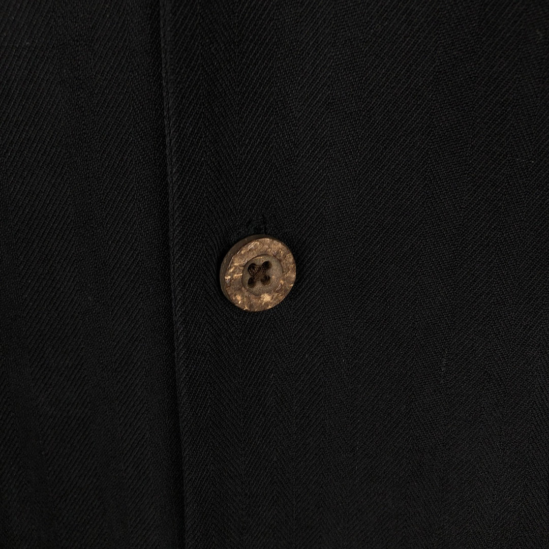 Tommy Bahama Original Fit Short-Sleeve Open-Collar Silk Shirt, Boxy Fit, Men's Size M (approx.) silk black type Vintage Second Hand