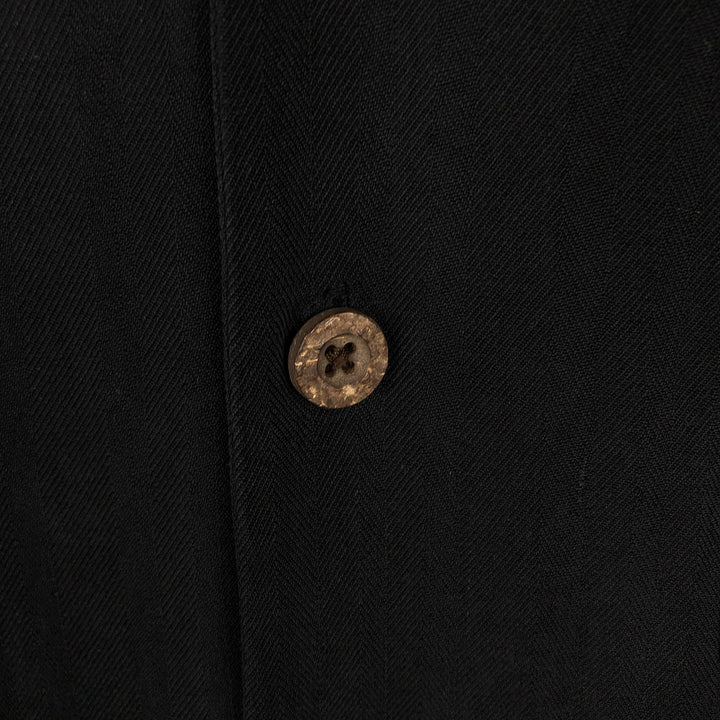 Tommy Bahama Original Fit Short-Sleeve Open-Collar Silk Shirt, Boxy Fit, Men's Size M (approx.) silk black type Vintage Second Hand