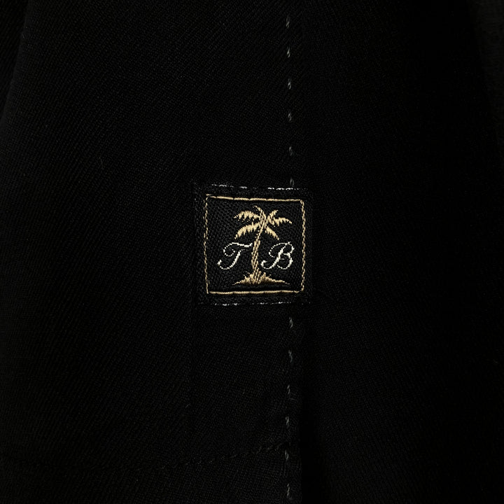 Tommy Bahama Original Fit Short-Sleeve Open-Collar Silk Shirt, Boxy Fit, Men's Size M (approx.) silk black type Vintage Second Hand