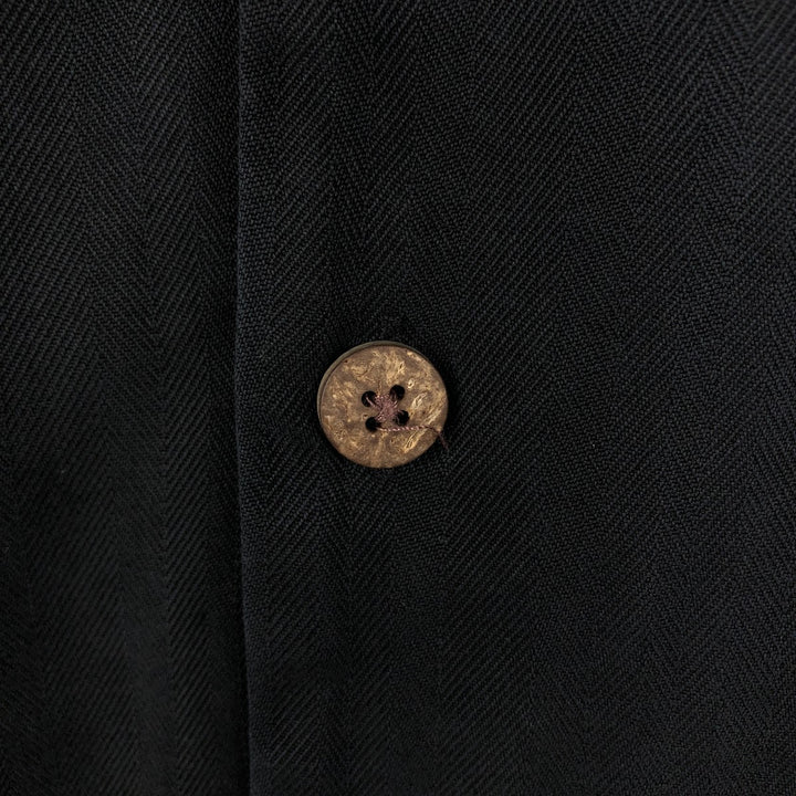 Tommy Bahama Relax Herringbone Short-Sleeve Open-Collar Silk Shirt, Boxy Fit, Men's Size L (approx.) silk black type Vintage Second Hand