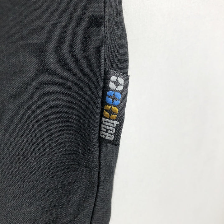 BC ETHIC TONIC CLOTHING Short-Sleeve Open-Collar Rayon Shirt, Boxy Fit, Made in USA, Men's Size XL (approx.) acetate black type Vintage Second Hand