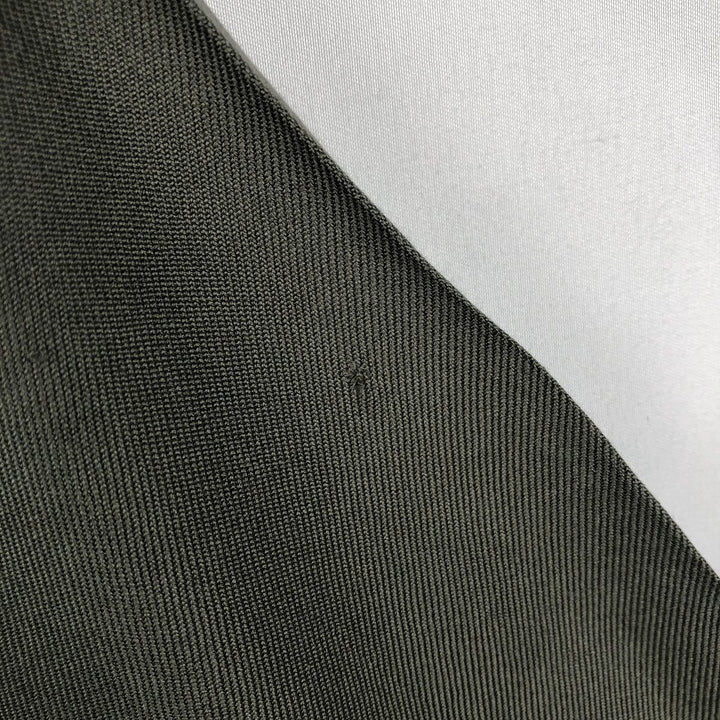 Perry Ellis short-sleeved open-collar silk shirt, boxy fit, men's size XXL equivalent. silk Khaki type Vintage Second Hand
