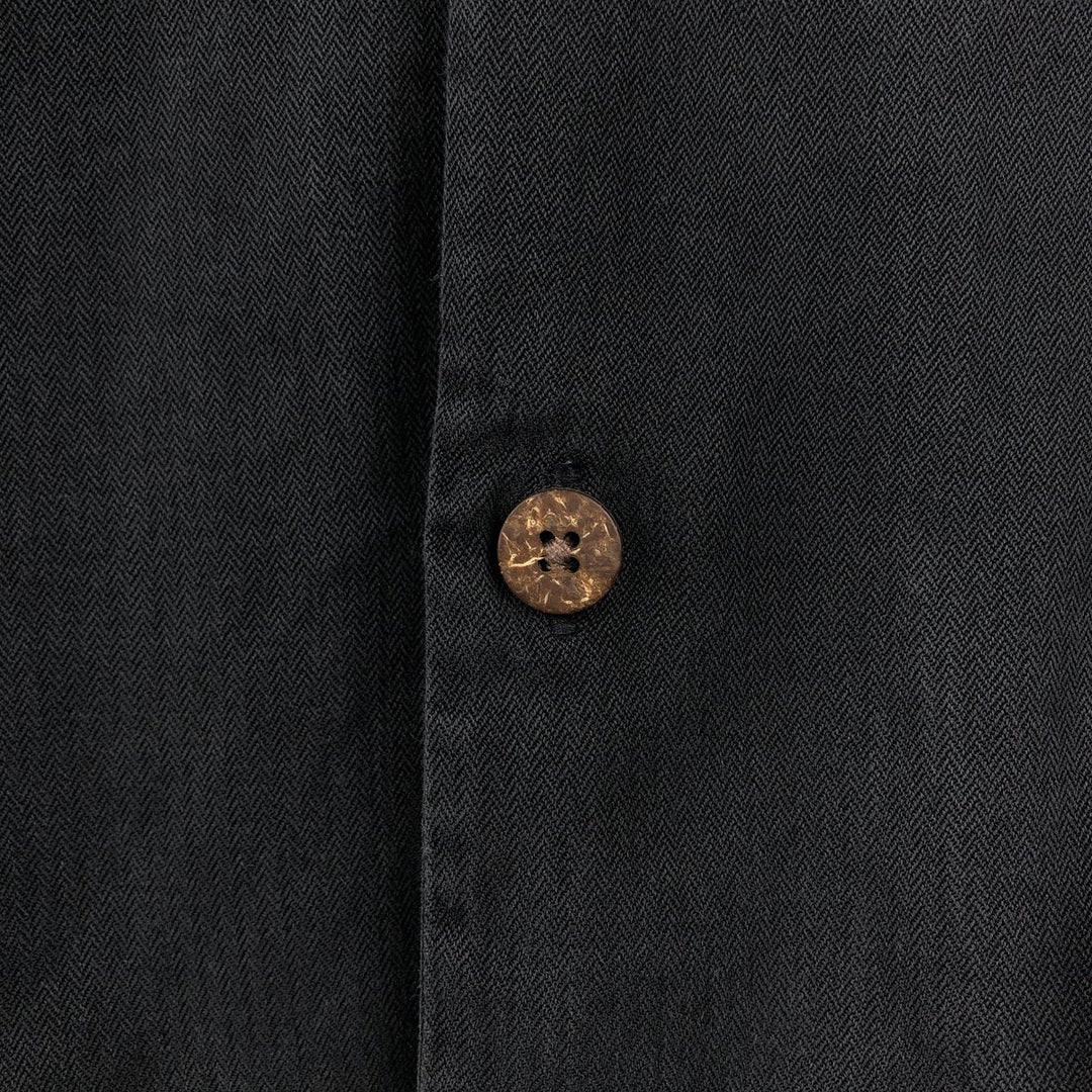 Tommy Bahama Relax Short-Sleeve Open-Collar Silk Shirt, Boxy Fit, Men's Size L (approx.) silk black type Vintage Second Hand