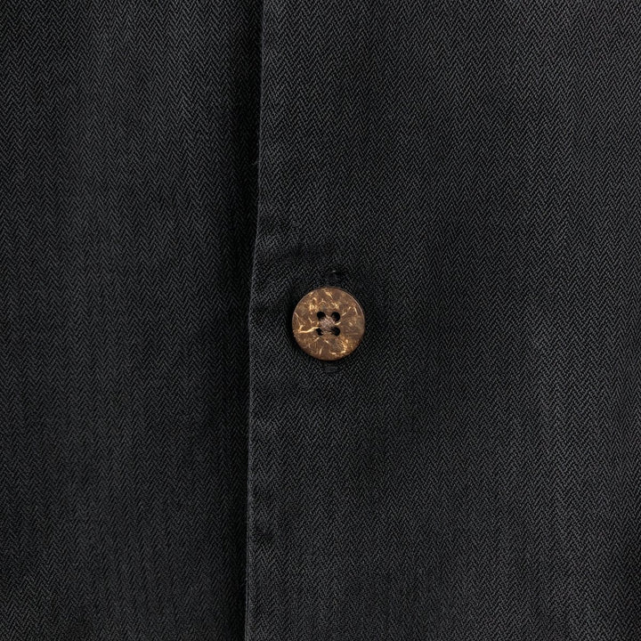 Tommy Bahama Relax Short-Sleeve Open-Collar Silk Shirt, Boxy Fit, Men's Size L (approx.) silk black type Vintage Second Hand