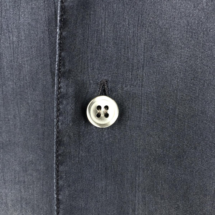 Perry Ellis PERRY ELLIS Short Sleeve Open Collar Silk Shirt Box Shirt Men's M silk black type Vintage Second Hand