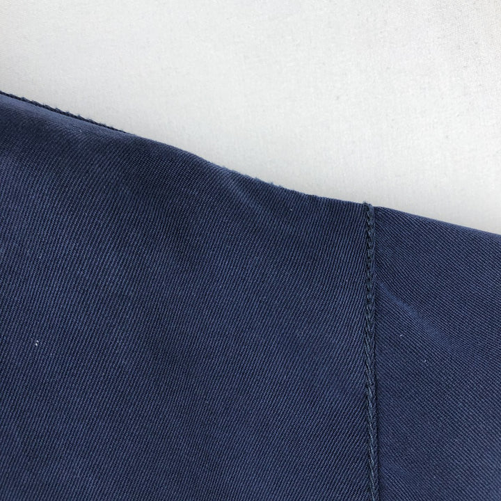 Tommy Bahama short sleeve open collar silk shirt, box shirt, men's XL size silk navy blue type Vintage Second Hand