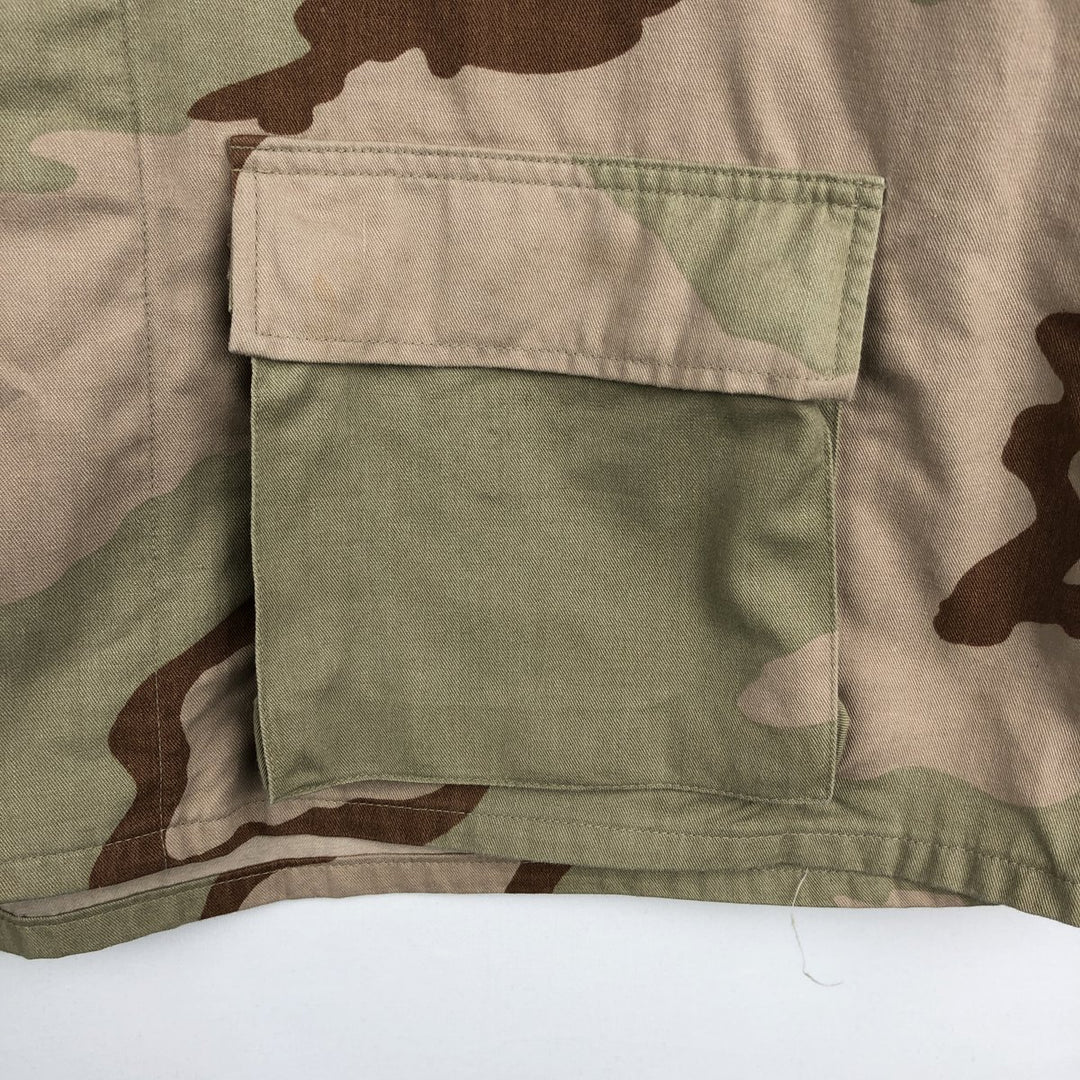1990'S US Military Issue Camouflage Pattern 3C Desert Camo BDU Military Jacket, Made in USA, Large-Short (Men's Size L equivalent), Vintage cotton Beige type Vintage Second Hand