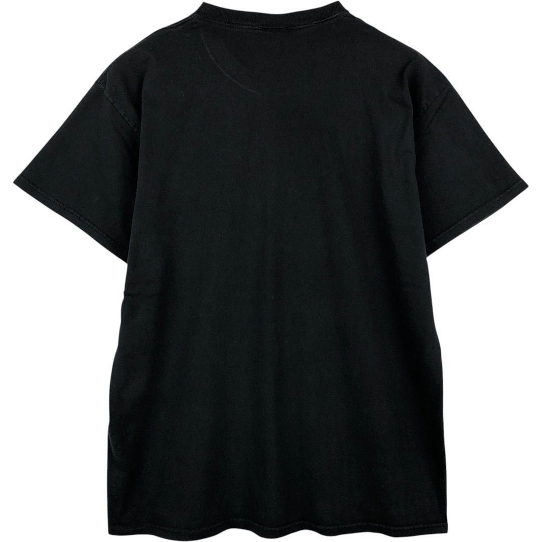 90'S Delta message print T-shirt, men's size L (approx.) cotton black type Vintage Second Hand