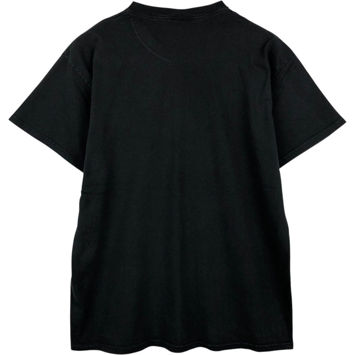 90'S Delta message print T-shirt, men's size L (approx.) cotton black type Vintage Second Hand